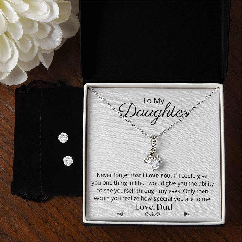 To My Daughter Necklace Gift From Dad, Daughter Gift, Inspirational Strength Gift, Daughter Necklace, Love Gift, Sentimental Gift